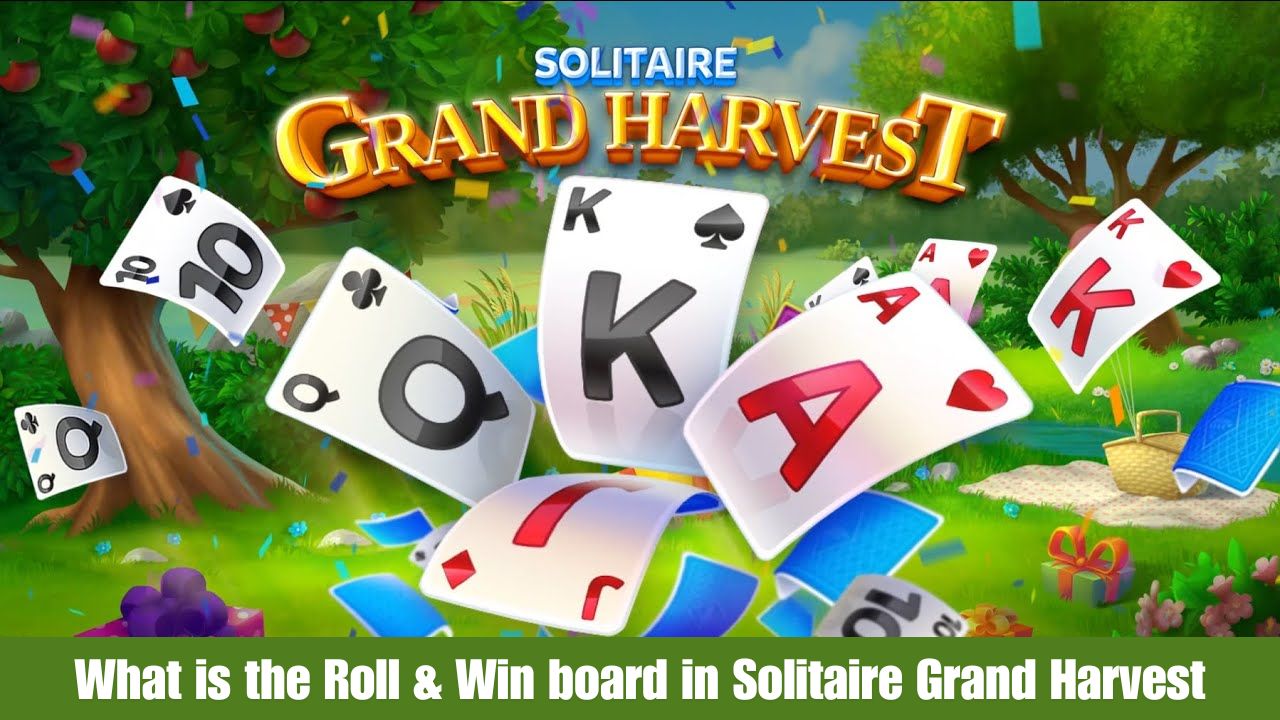 What is the Roll & Win board in Solitaire Grand Harvest